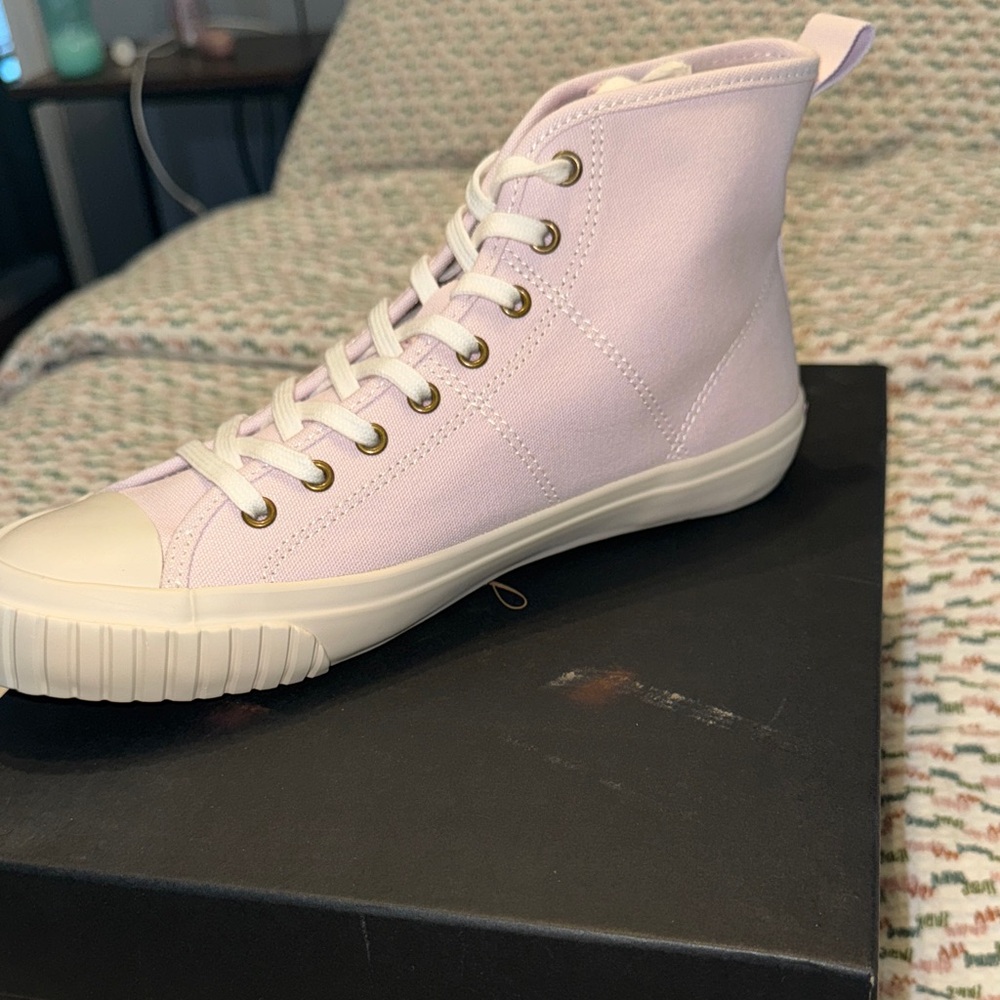 J. Crew Light Purple High-Top Sneakers